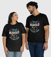 Just Married 50 Years Ago Unisex Half Sleeve T-Shirts (Pack of 2)